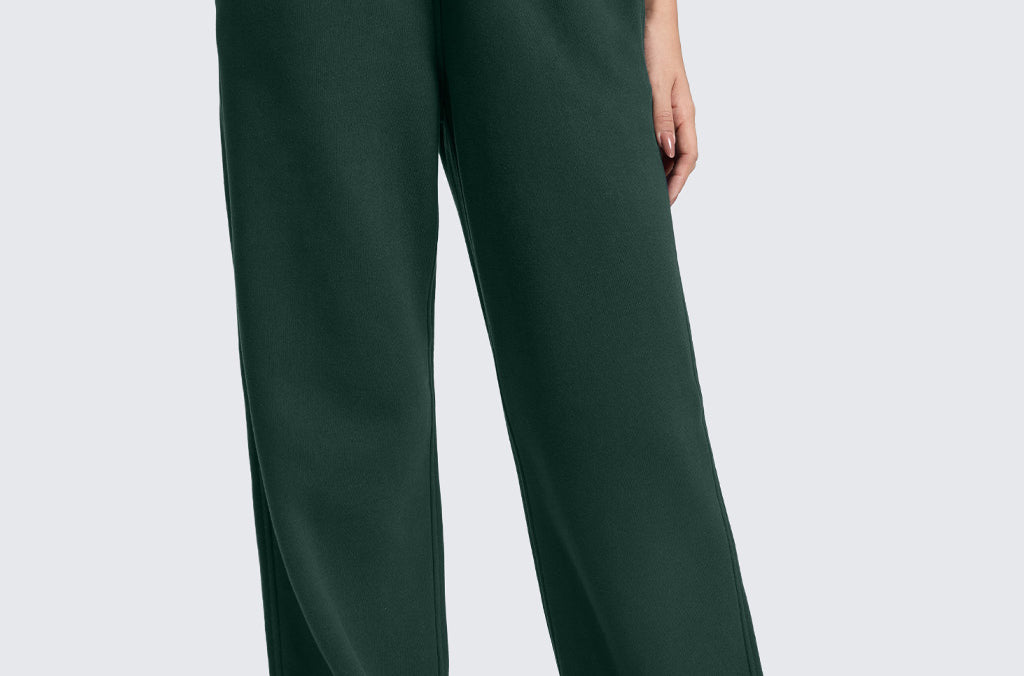 CRZ YOGA Women's Cotton Fleece Lined Sweatpants 30" Cambric Blue