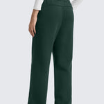 CRZ YOGA Women's Cotton Fleece Lined Sweatpants 30" Cambric Blue