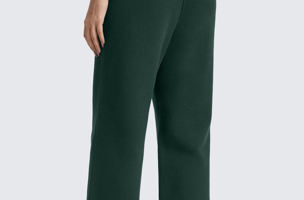 CRZ YOGA Women's Cotton Fleece Lined Sweatpants 30" Cambric Blue