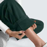 CRZ YOGA Women's Cotton Fleece Lined Sweatpants 30" Cambric Blue