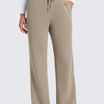 CRZ YOGA Women's Cotton Fleece Lined Sweatpants 30" Cambric Blue