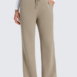 CRZ YOGA Women's Cotton Fleece Lined Sweatpants 30" Cambric Blue