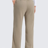 CRZ YOGA Women's Cotton Fleece Lined Sweatpants 30" Cambric Blue