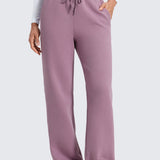 CRZ YOGA Women's Cotton Fleece Lined Sweatpants 30" Ink Blue