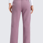 CRZ YOGA Women's Cotton Fleece Lined Sweatpants 30" Ink Blue