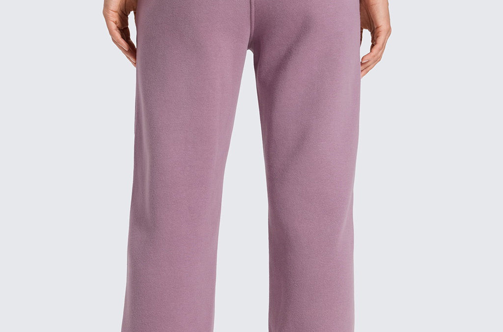 CRZ YOGA Women's Cotton Fleece Lined Sweatpants 30" Ink Blue