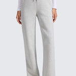 CRZ YOGA Women's Cotton Fleece Lined Sweatpants 30" Hot Fudge Brown