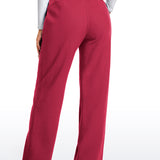 CRZ YOGA Women's Cotton Fleece Lined Sweatpants 30" Black