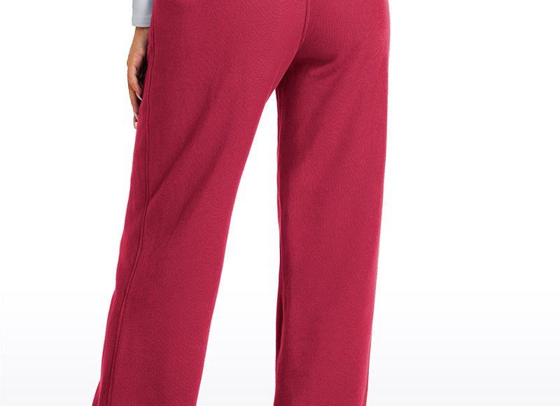 CRZ YOGA Women's Cotton Fleece Lined Sweatpants 30" Black