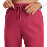 CRZ YOGA Women's Cotton Fleece Lined Sweatpants 30" Black