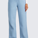 CRZ YOGA Women's Cotton Fleece Lined Sweatpants 30" Black