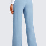 CRZ YOGA Women's Cotton Fleece Lined Sweatpants 30" Black