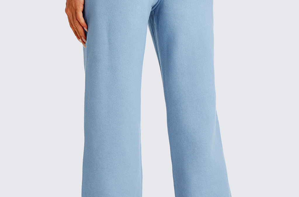 CRZ YOGA Women's Cotton Fleece Lined Sweatpants 30" Black