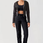 CRZ YOGA Women's Lightweight Straight Leg Pants 30" Black