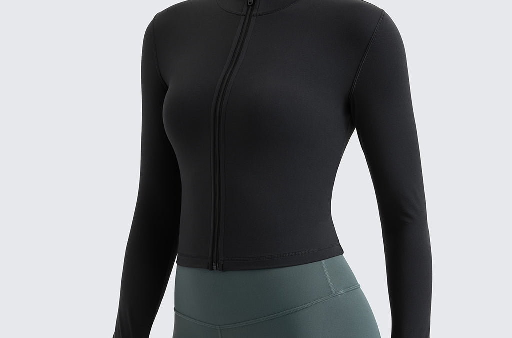 Women's Butterluxe Cropped Outerwear Full Zip Jackets Taupe