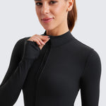 Women's Butterluxe Cropped Outerwear Full Zip Jackets Taupe