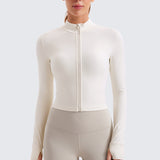 Women's Butterluxe Cropped Outerwear Full Zip Jackets Pink Peony