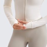 Women's Butterluxe Cropped Outerwear Full Zip Jackets Pink Peony