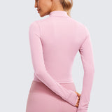 Women's Butterluxe Cropped Outerwear Full Zip Jackets White