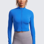 Women's Butterluxe Cropped Outerwear Full Zip Jackets Magenta Purple