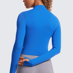 Women's Butterluxe Cropped Outerwear Full Zip Jackets Deep Red