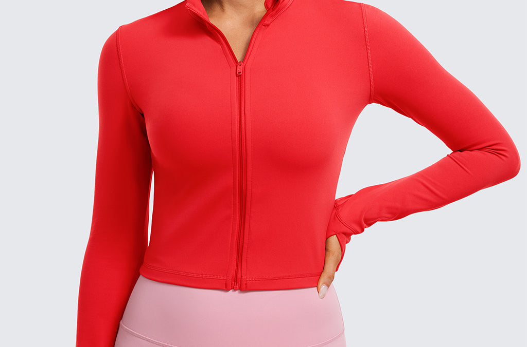 Women's Butterluxe Cropped Outerwear Full Zip Jackets White