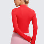 Women's Butterluxe Cropped Outerwear Full Zip Jackets Pink Peony