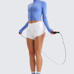 Women's Butterluxe Cropped Outerwear Full Zip Jackets Magenta Purple