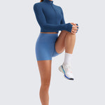 Women's Butterluxe Cropped Outerwear Full Zip Jackets Deep Red