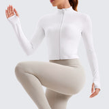 Women's Butterluxe Cropped Outerwear Full Zip Jackets Hot Fudge Brown