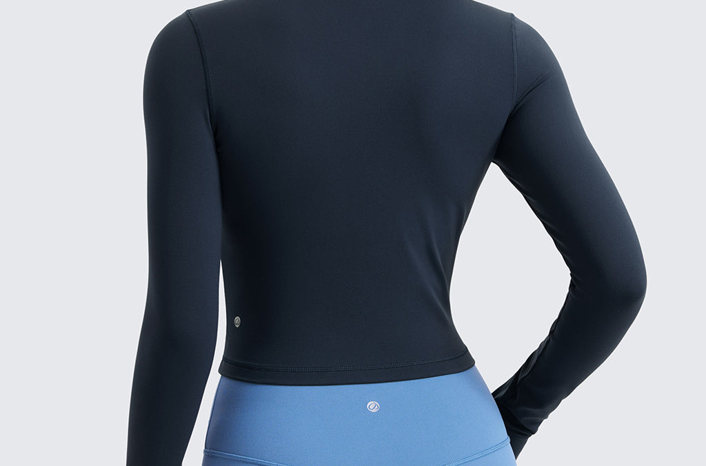 Women's Butterluxe Cropped Outerwear Full Zip Jackets Deep Red