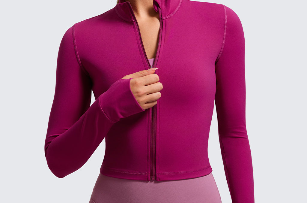 Women's Butterluxe Cropped Outerwear Full Zip Jackets White