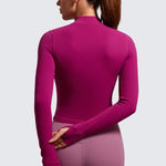 Women's Butterluxe Cropped Outerwear Full Zip Jackets White