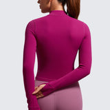 Women's Butterluxe Cropped Outerwear Full Zip Jackets White