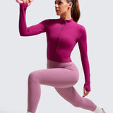 Women's Butterluxe Cropped Outerwear Full Zip Jackets White