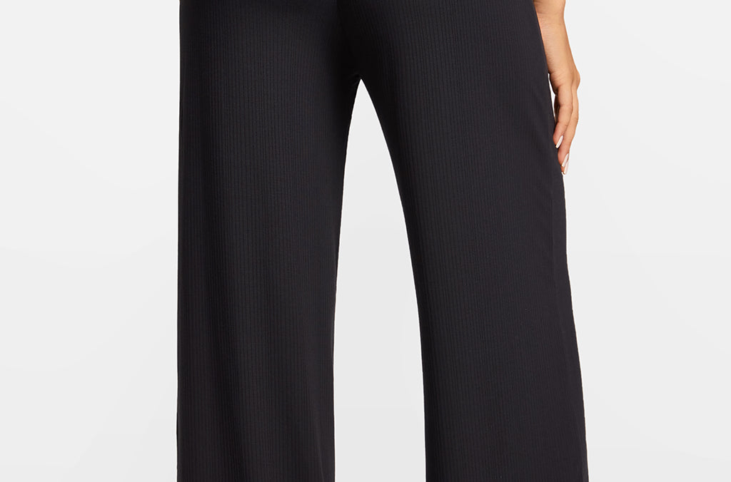 SOULVOR Wide Leg Casual Pants Black