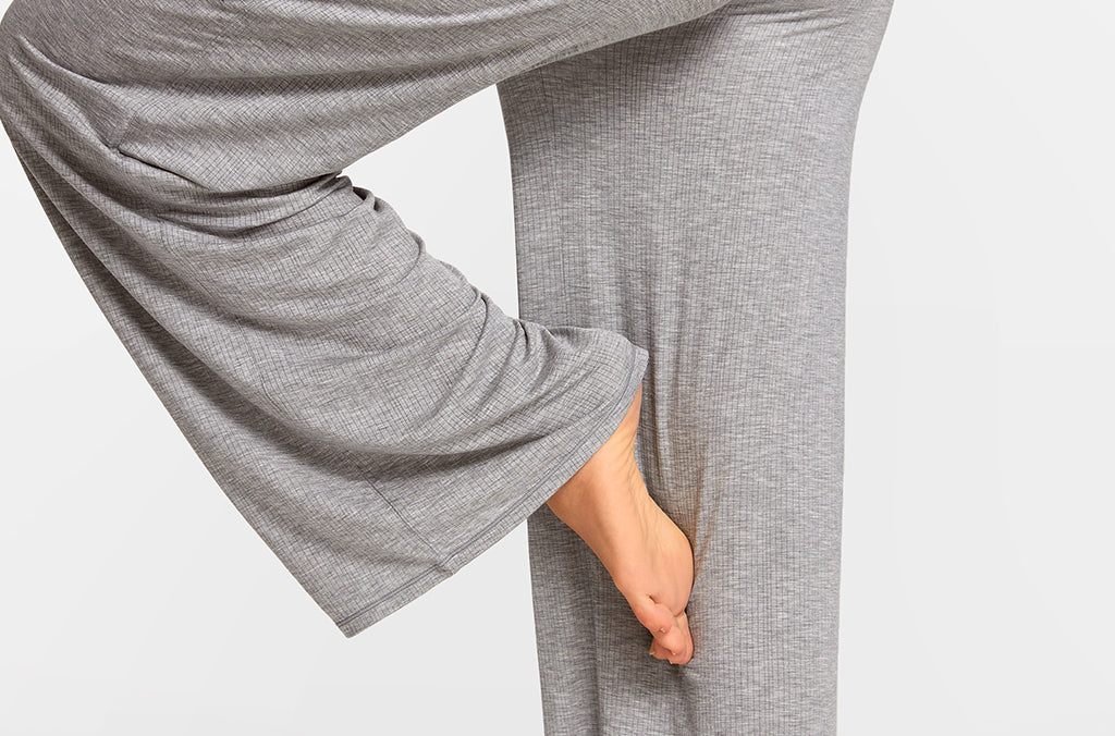 SOULVOR Wide Leg Casual Pants Moon Heather Grey