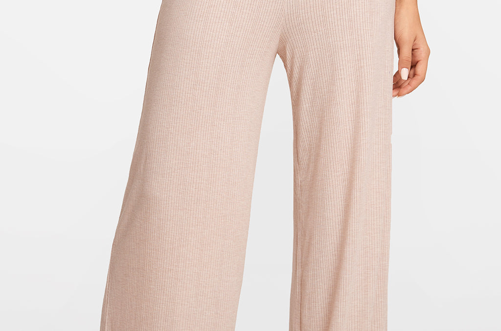 SOULVOR Wide Leg Casual Pants Light Khaki Heather