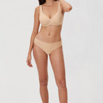 Women's Cheeky High Cut Bikini 3 Pack Parchment (3pack)