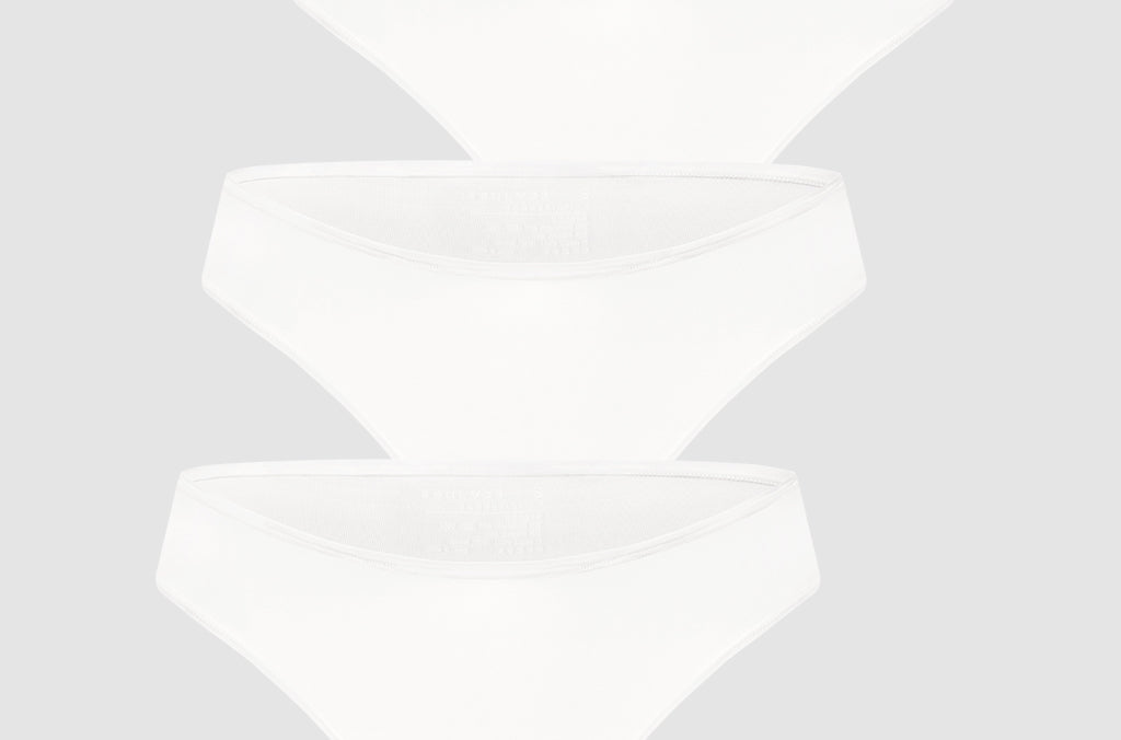Women's Cheeky High Cut Bikini 3 Pack Black 3pack