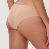 Women's Cheeky High Cut Bikini 3 Pack Beige (3pack)
