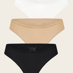 Women's Cheeky High Cut Bikini 3 Pack Basic 03 (3pack)