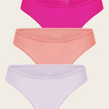 Women's Cheeky High Cut Bikini 3 Pack Soft Tan (3pack)