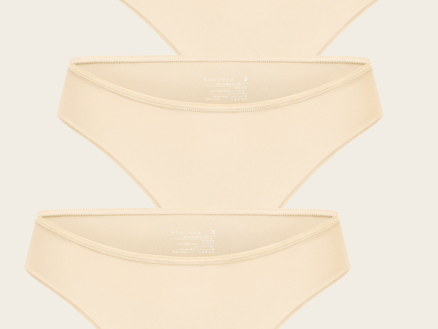 Women's Cheeky High Cut Bikini 3 Pack White (3pack)
