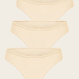 Women's Cheeky High Cut Bikini 3 Pack White (3pack)