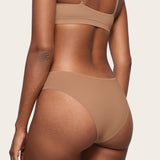 Women's Cheeky High Cut Bikini 3 Pack Beige (3pack)