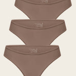 Women's Cheeky High Cut Bikini 3 Pack Soft Tan (3pack)