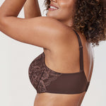 Women's Floral Lace Underwired Bra Taupe