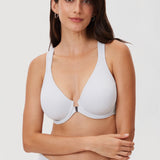 Women's Plunge Racerback Front Closure Bra French Gray