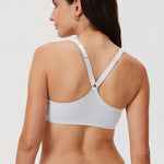 Women's Plunge Racerback Front Closure Bra French Gray